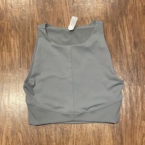 Gray Yogalicious athletic Crop Top